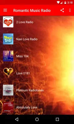 Romantic Music Radio android App screenshot 2